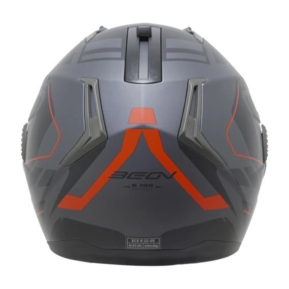 Beon B700 Air Tek Çene Açılır Vizörlü Kask Siyah/Kırmızı