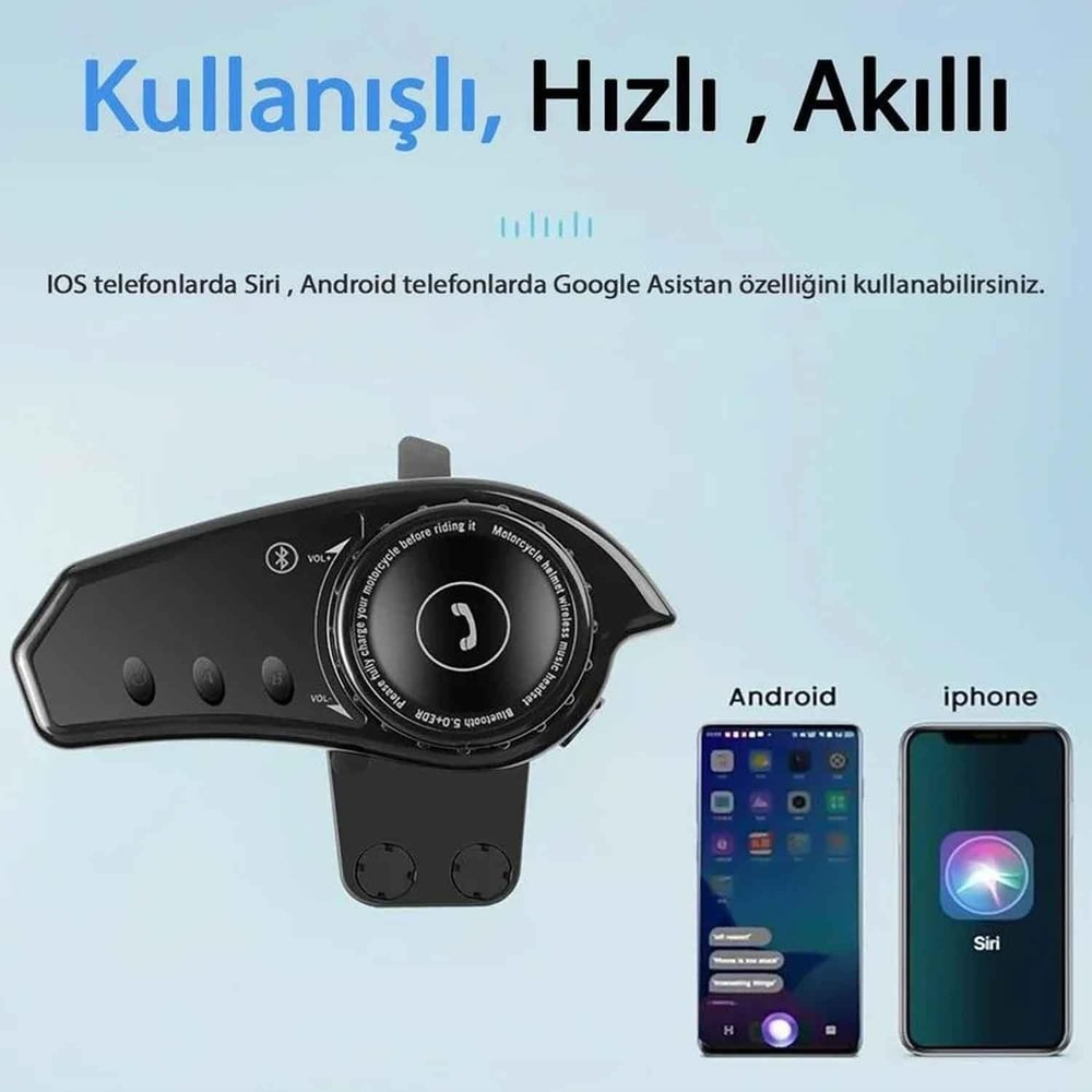 BT35 İnterkom Seti Siyah (Su Geçirmez Bluetooth Kulaklık)