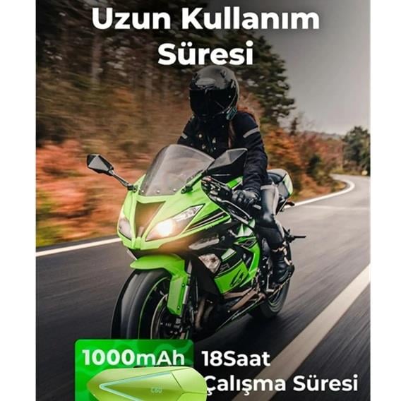 C60 2x İnterkom Seti Yeşil (Su Geçirmez Bluetooth Kulaklık)