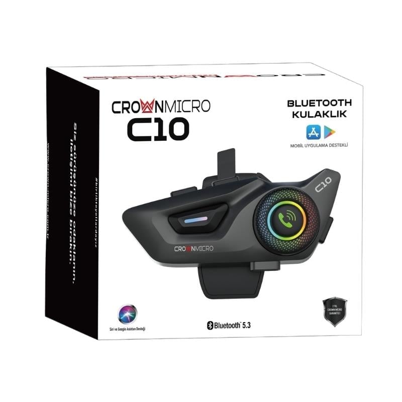 Crown Micro C10 Motosiklet Bluetooth İnterkom Seti