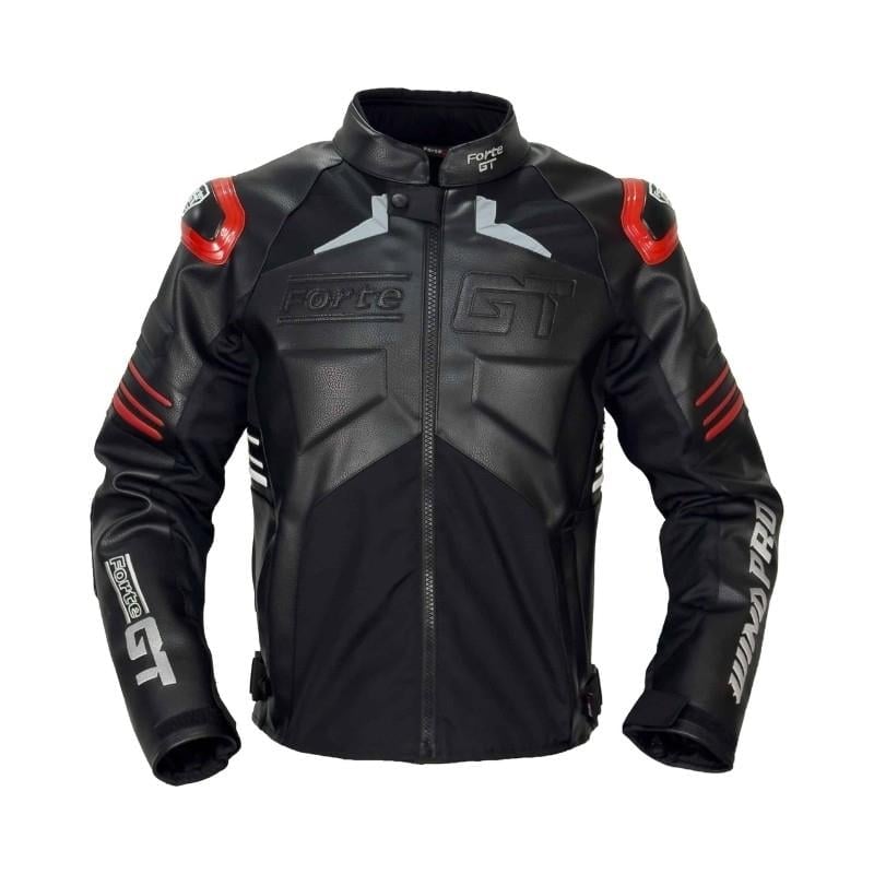 Forte GT Wind Pro Hörgüçlü Deri 4 Mevsim Motosiklet Montu Siyah