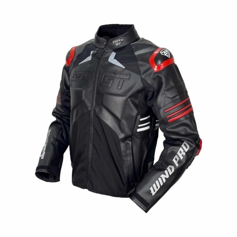 Forte GT Wind Pro Hörgüçlü Deri 4 Mevsim Motosiklet Montu Siyah