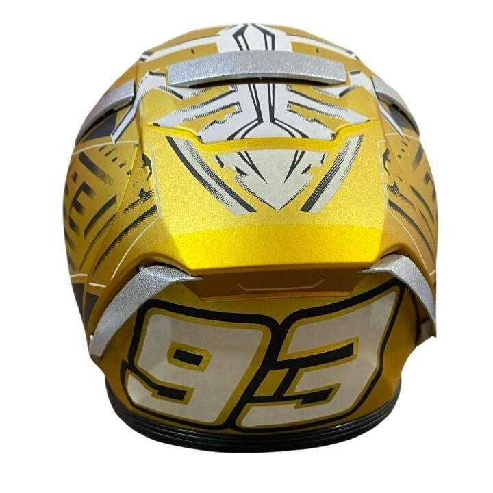Gear5 Dekor Mini Kask Sarı Grafik KD5