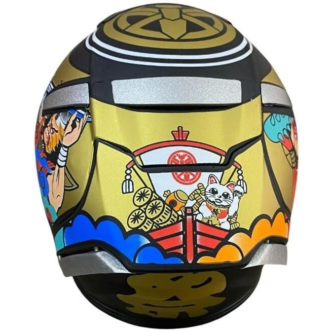 Gear5 Dekor Mini Kask Sarı Siyah Grafik KD4