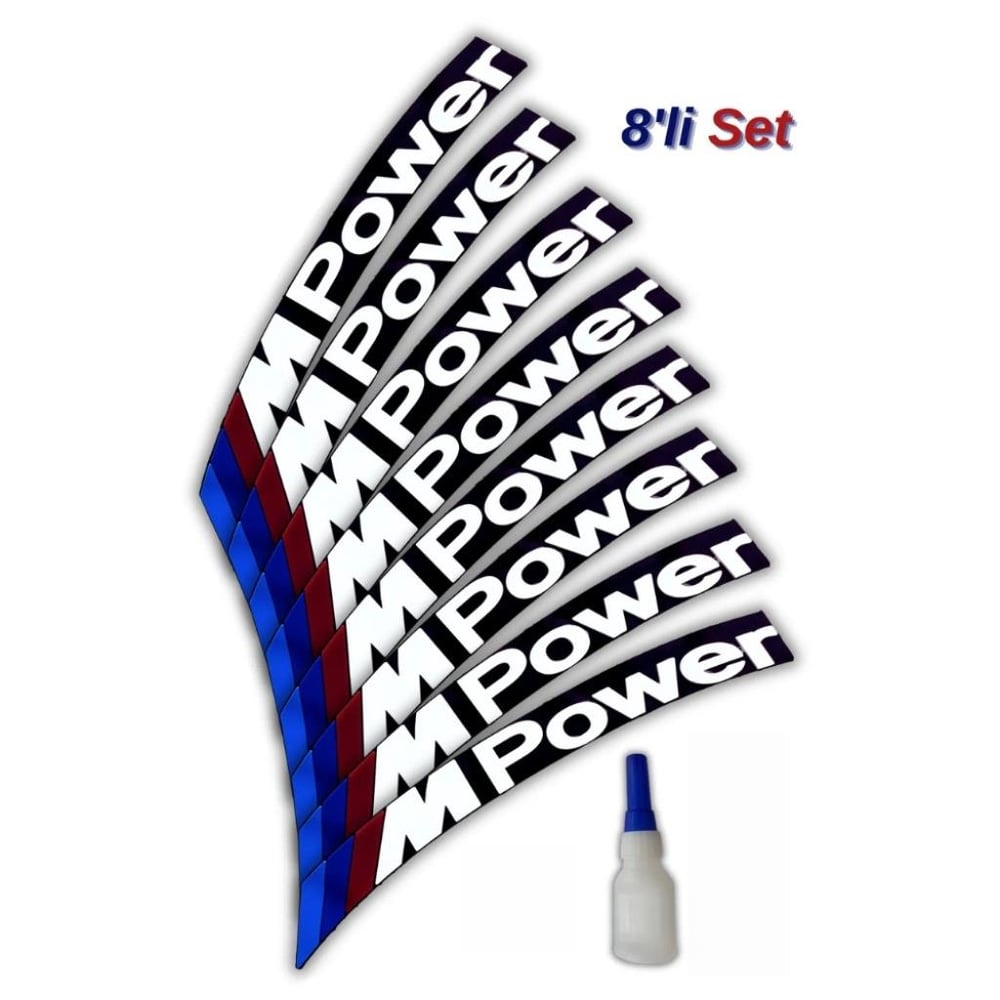 Gear5 M Power Lastik Yazısı (8 Adet)