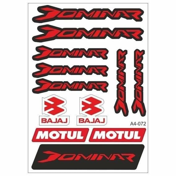 Gogo 072 A4 Dominar Kırmızı Tek Paket Çoklu Sticker