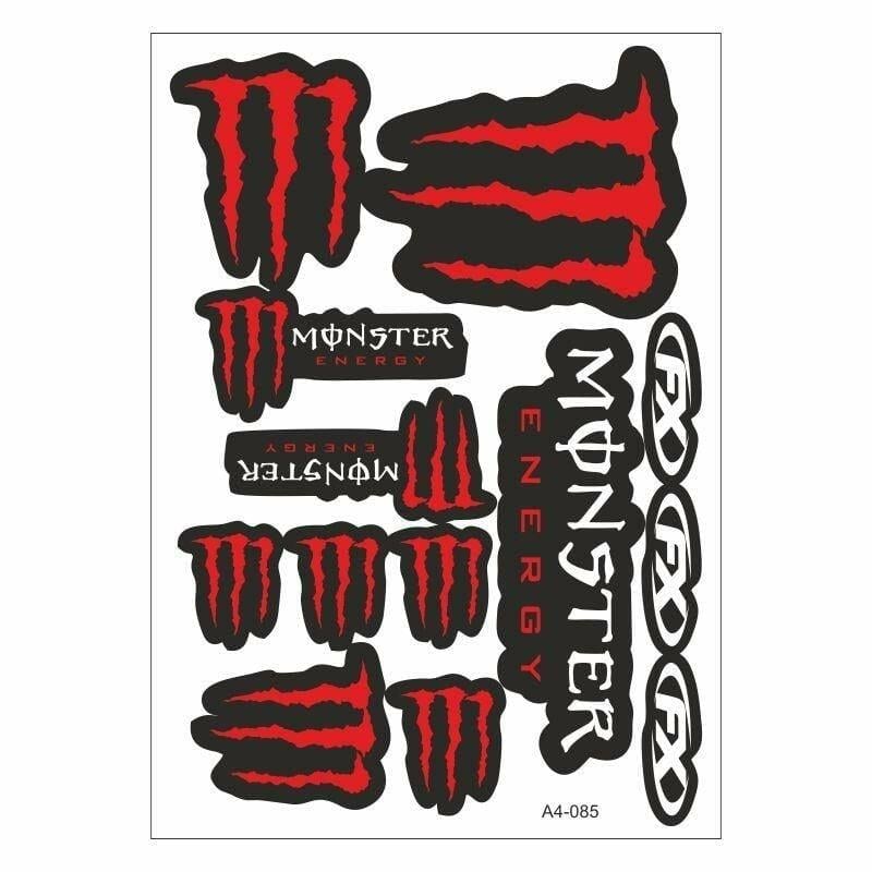 Gogo 085 A4 Monster Kırmızı Tek Paket Çoklu Sticker