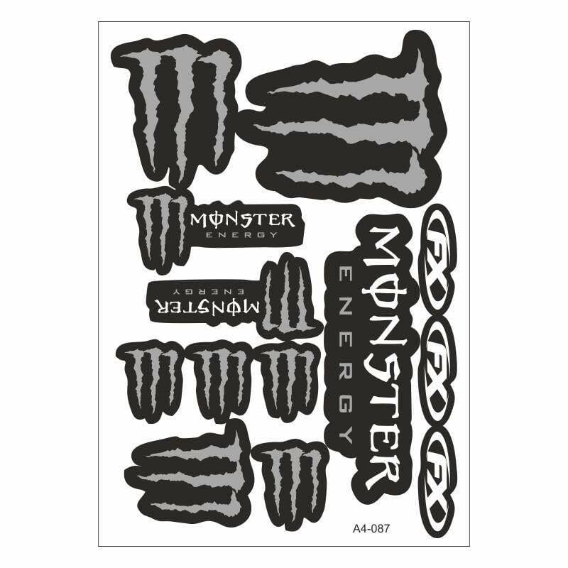 Gogo 087 A4 Monster Gri Tek Paket Çoklu Sticker