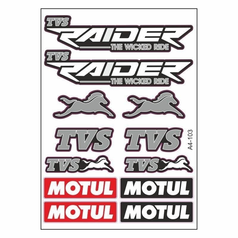 Gogo A4 Sticker Set Beyaz 103 - TVS Raider