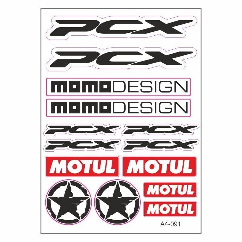 Gogo A4 Sticker Set Siyah 091 - Honda PCX