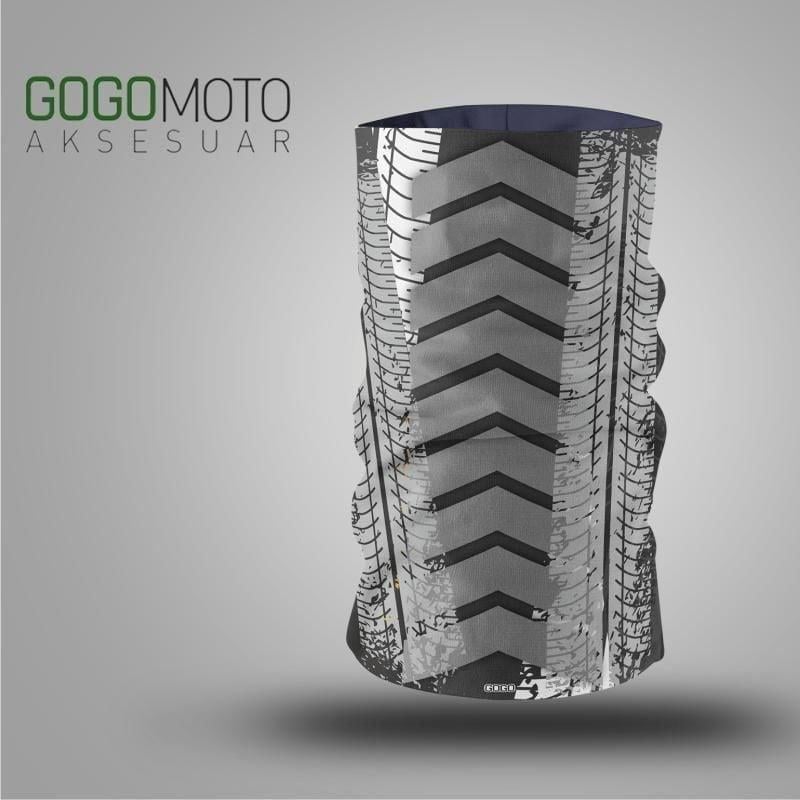 Gogo Buff/Boyunluk Gri Şerit Desen