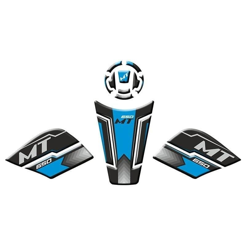 Gogo CF Moto MT 650 (2022-2024) Tank Pad Set 003 Siyah/Mavi