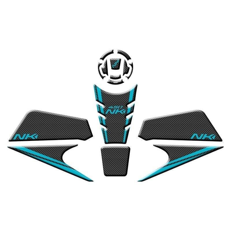 Gogo CF Moto NK 450 Tank Pad Set 003 Karbon/Mavi