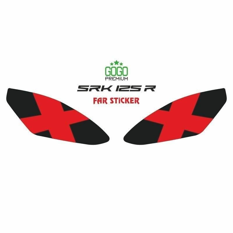 Gogo Far Sticker Kırmızı X Desen - RKS SRK 250 R (2023-2025)