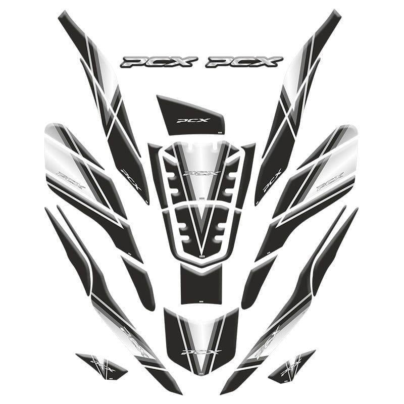 Gogo Honda PCX (2020-2024) Tank Pad Set 004 Siyah/Gri