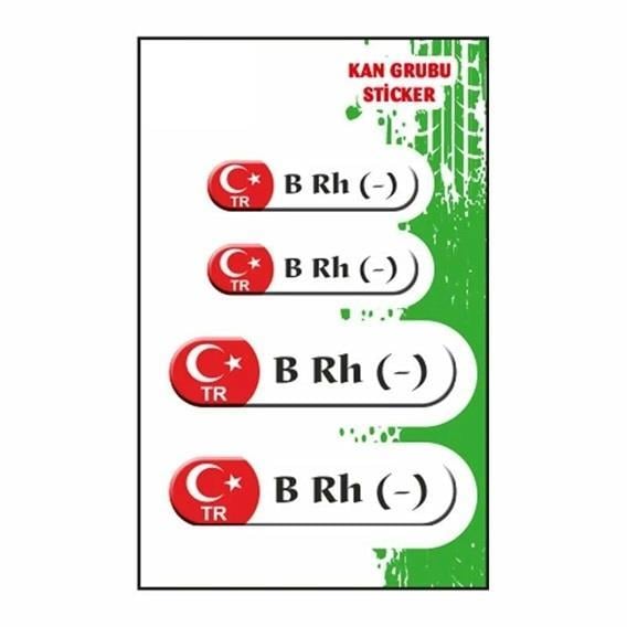 Gogo Kan Grubu B Rh(-) Beyaz Dörtlü Damla Etiket