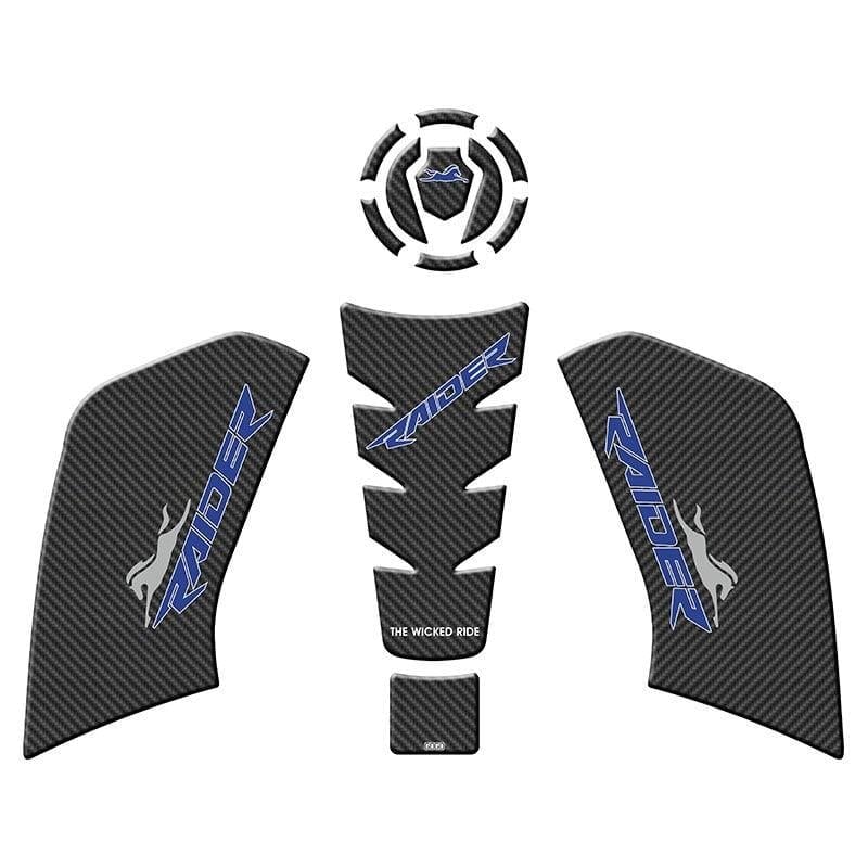 Gogo Tank Pad Set 004 Karbon Mavi - TVS Raider 125