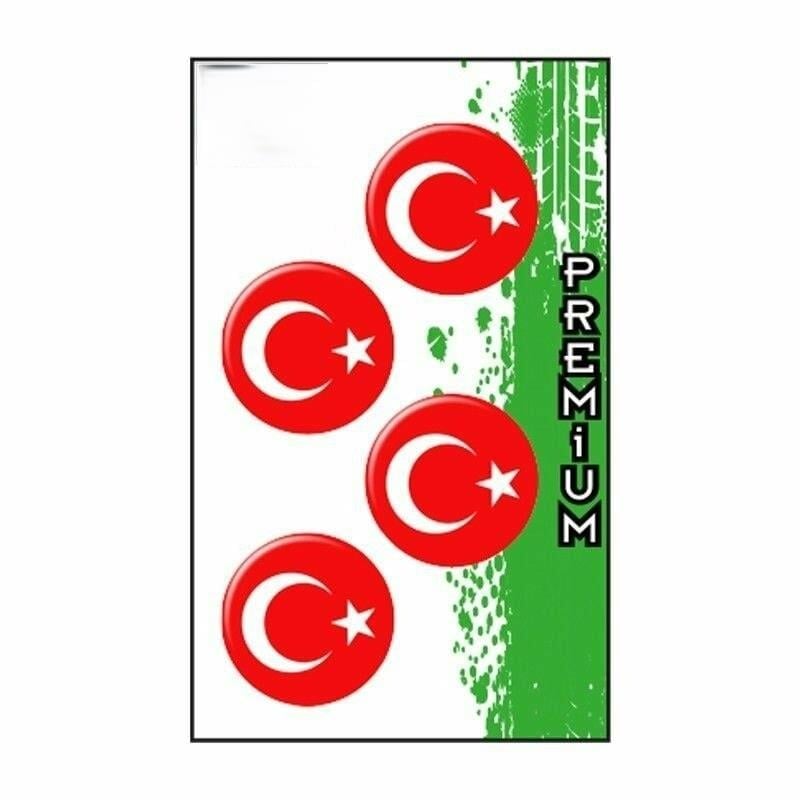 Gogo Türk Bayrağı 2 (3x3) Dörtlü Damla Etiket