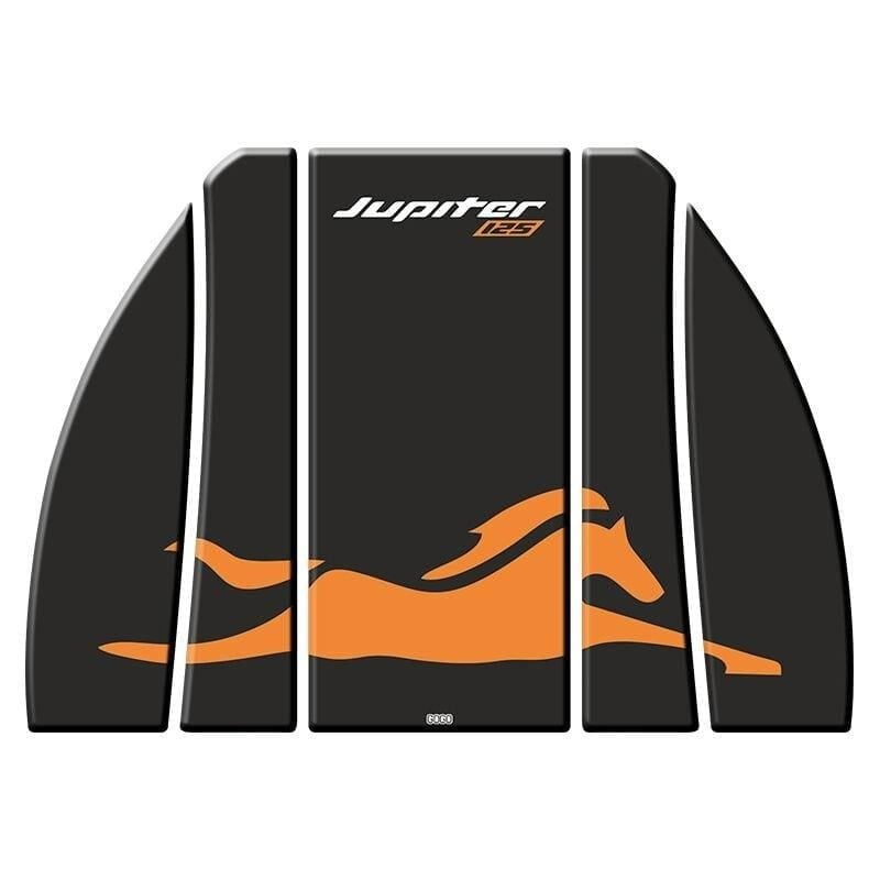 Gogo TVS Jupiter 125 (2023-2025) Tank Pad Set 004 Siyah/Turuncu