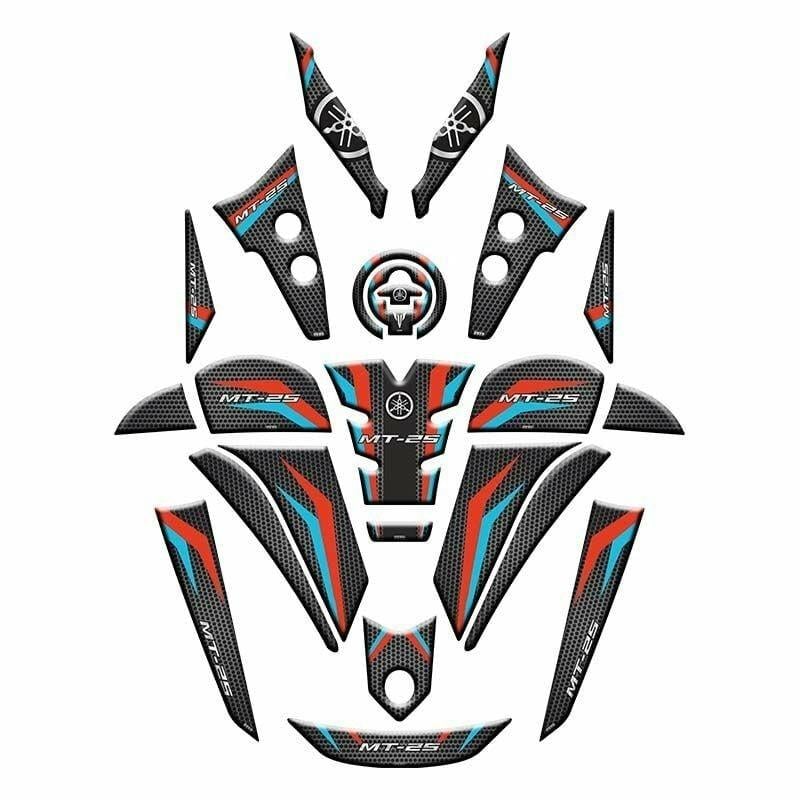 Gogo Yamaha MT25 (2020-2024) Full Tank Pad Set 010