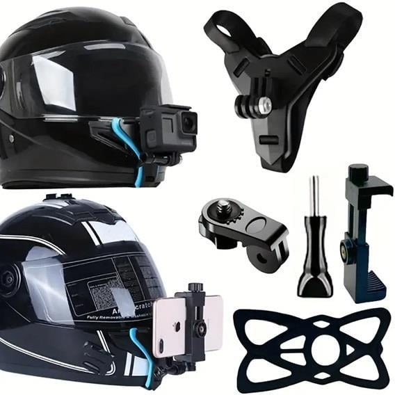 Kask Çene Telefon Ve Aksiyon Kamera Tutucu Turuncu