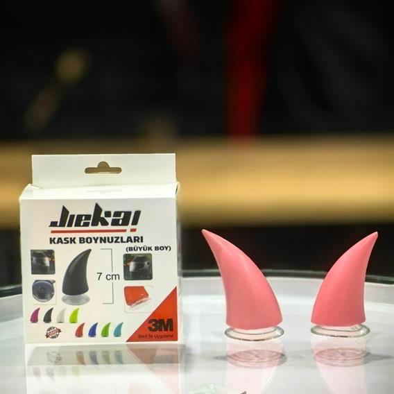 Motosiklet Kask Boynuzu Büyük Boy (7cm) Pembe