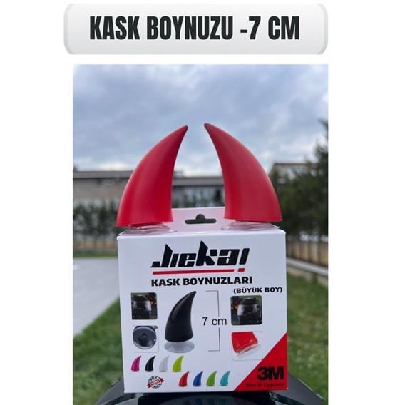 Motosiklet Kask Boynuzu Büyük Boy (7cm) Kırmızı