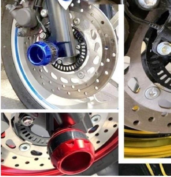 Motosiklet Teker Koruma Takozu 2'li Gold