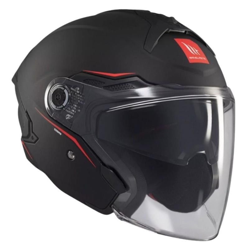 MT Cosmo SV OF515SV Solid A1 Mat Siyah Yazlık Motosiklet Kaskı