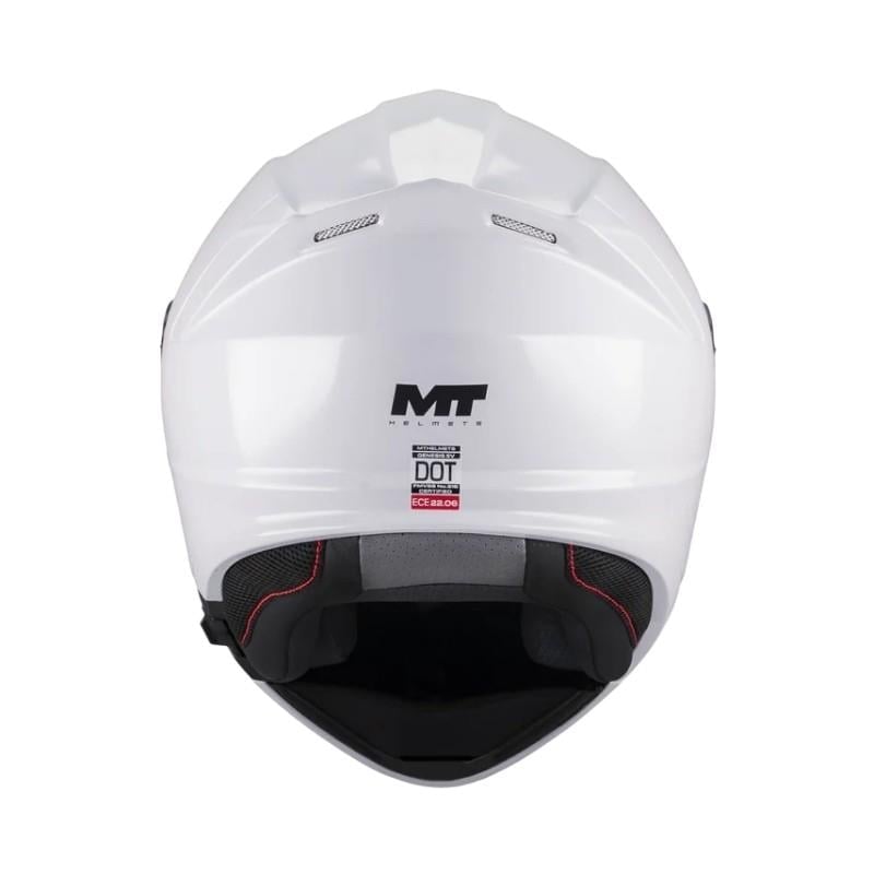 MT Genesis FU935SV Pure A0 Parlak Beyaz Çene Açılık Motosiklet Kaskı