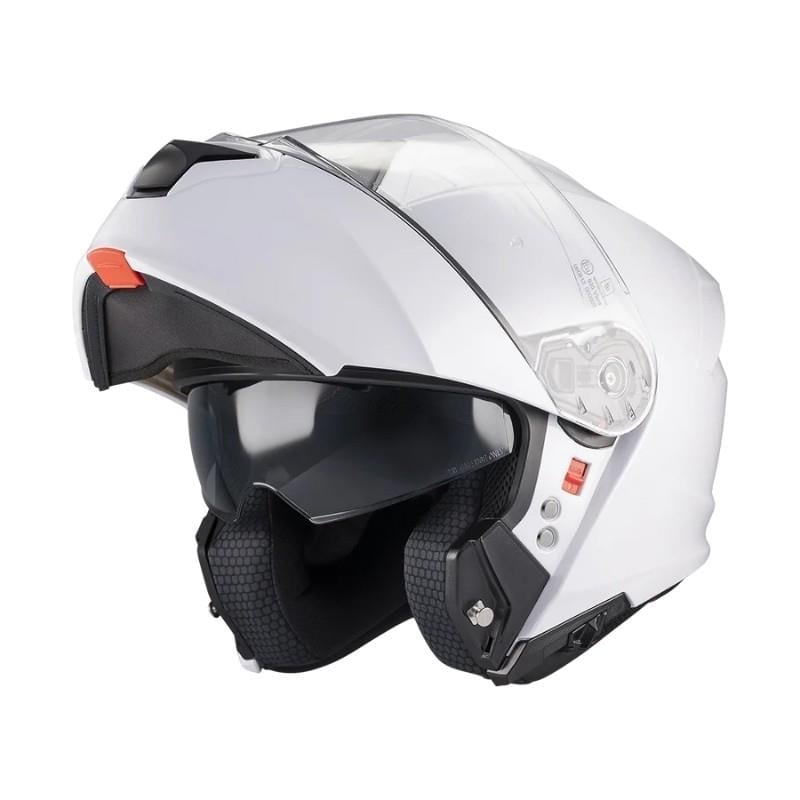 MT Genesis FU935SV Pure A0 Parlak Beyaz Çene Açılık Motosiklet Kaskı