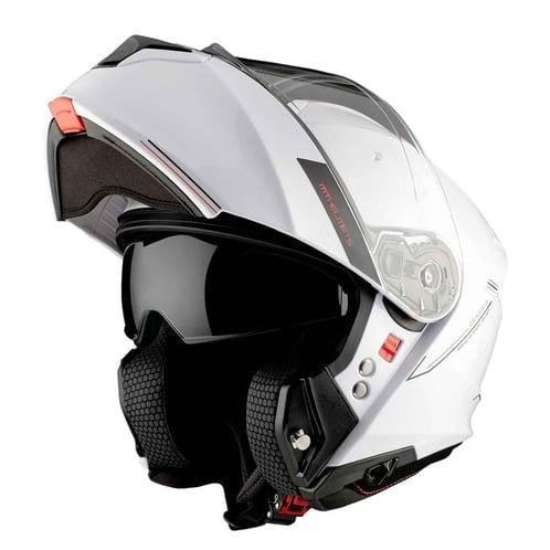 MT Genesis FU935SV Solid A0 Beyaz Çene Açılır Motosiklet Kaskı