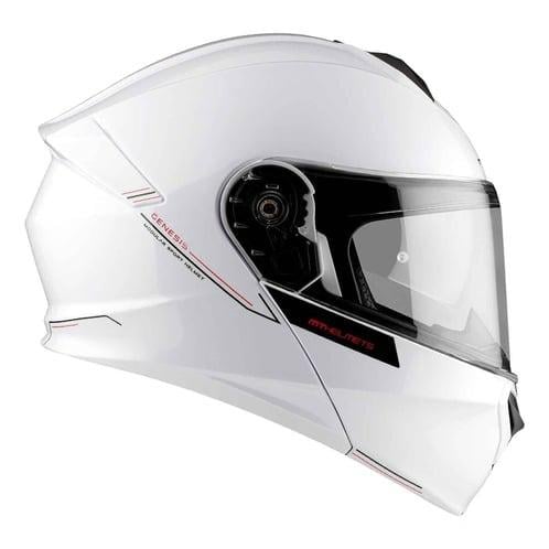 MT Genesis FU935SV Solid A0 Beyaz Çene Açılır Motosiklet Kaskı