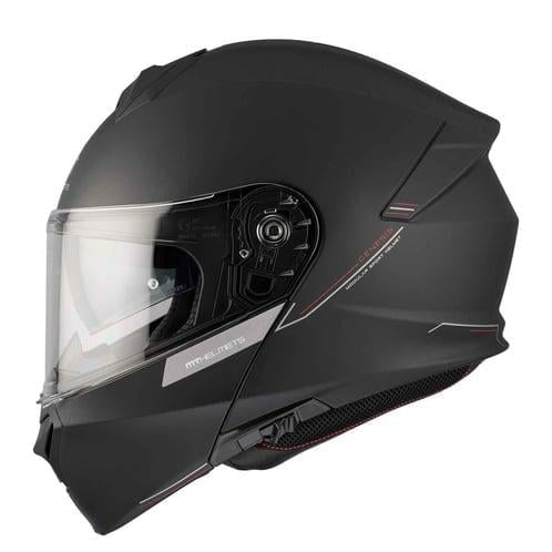 MT Genesis FU935SV Solid A0 Mat Siyah Çene Açılır Motosiklet Kaskı