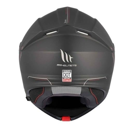 MT Genesis FU935SV Solid A0 Mat Siyah Çene Açılır Motosiklet Kaskı
