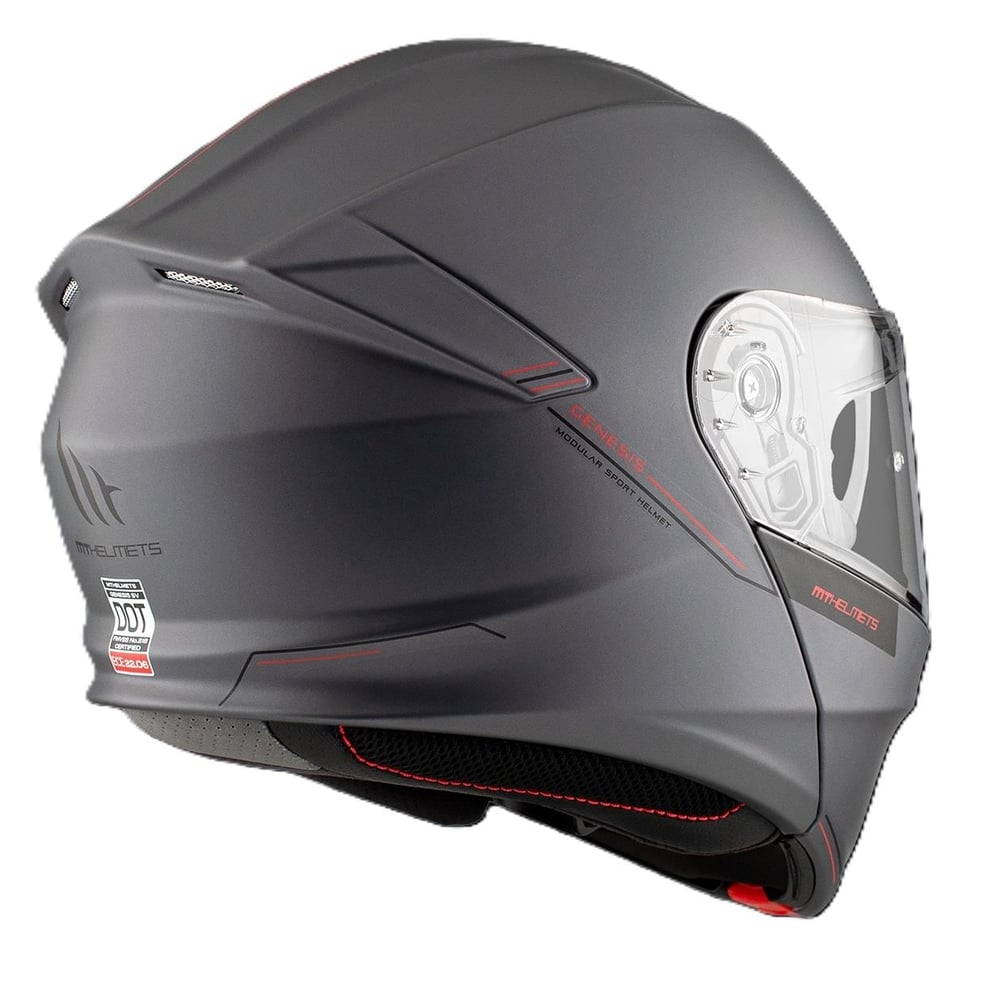 MT Genesis FU935SV Solid A2 Matt Titanium Çene Açılır Motosiklet Kaskı