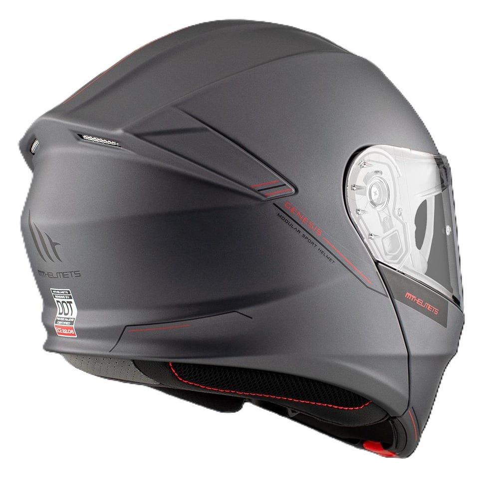 MT Genesis FU935SV Solid A2 Matt Titanium Çene Açılır Motosiklet Kaskı