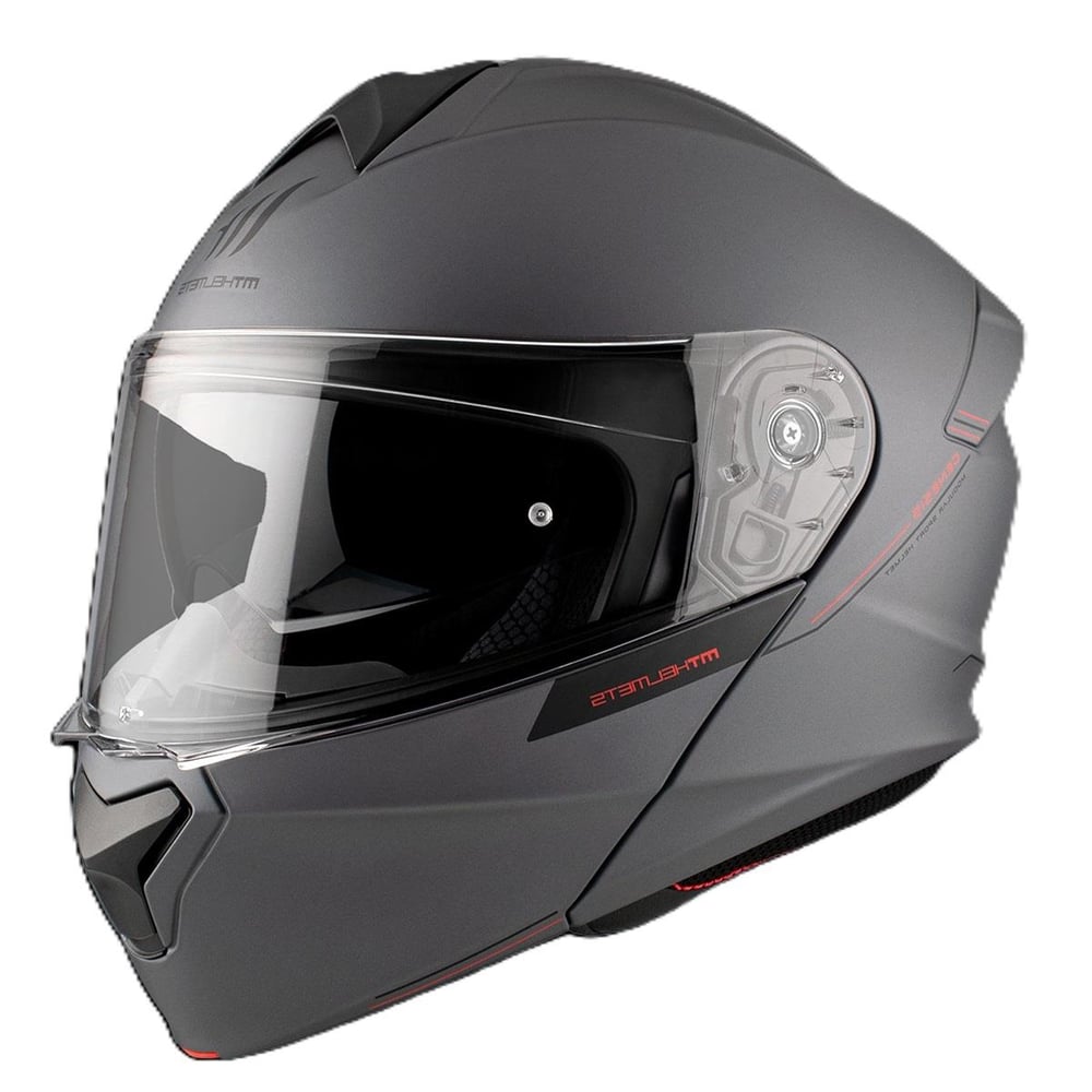 MT Genesis FU935SV Solid A2 Matt Titanium Çene Açılır Motosiklet Kaskı