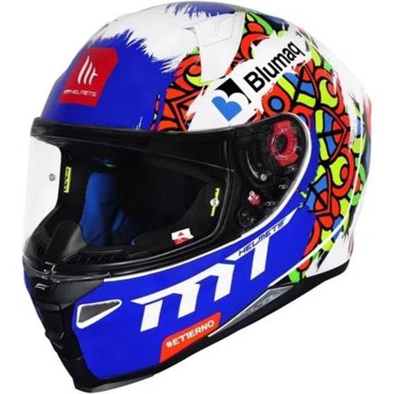 MT Revenge 2 Mavi Beyaz Full Face Motosiklet Kaskı - XL