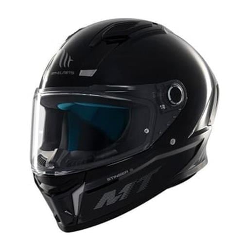 MT Stinger 2 FF126 Solid A1 Parlak Siyah Full Face Motosiklet Kaskı