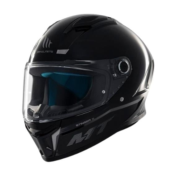 MT Stinger 2 FF126 Solid A1 Parlak Siyah Full Face Motosiklet Kaskı