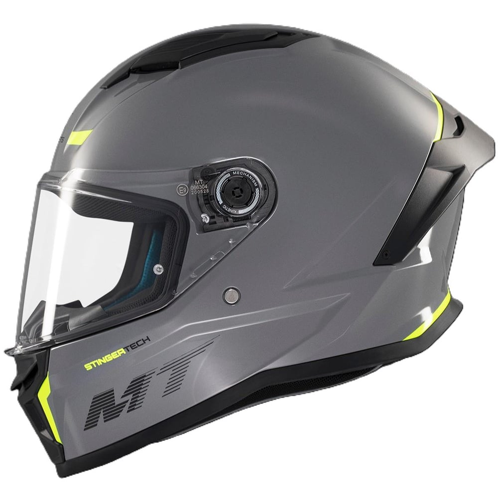MT Stinger 2 FF126 Solid A12 Gloss Grey Full Face Motosiklet Kaskı