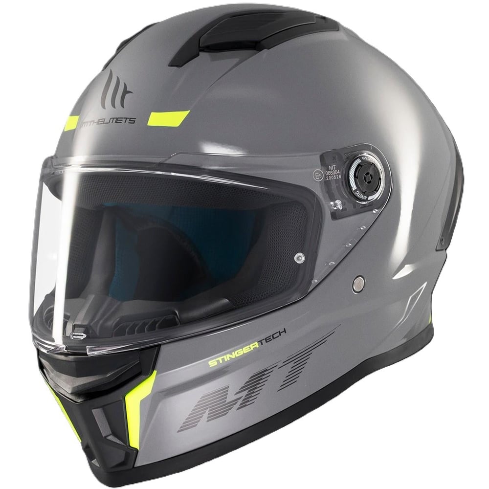MT Stinger 2 FF126 Solid A12 Gloss Grey Full Face Motosiklet Kaskı