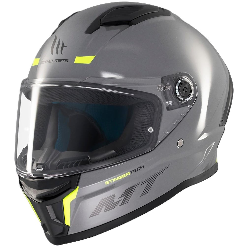 MT Stinger 2 FF126 Solid A12 Gloss Grey Full Face Motosiklet Kaskı