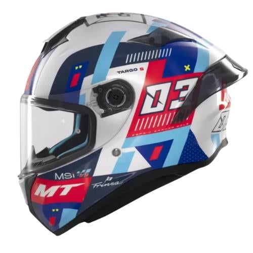 MT Targo S FF106B B5 Sergio Garcia Blue Full Face Motosiklet Kaskı