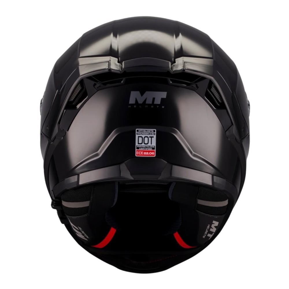 MT Thunder 4 SV FF118SV Pure A1 Parlak Siyah Full Face Motosiklet Kaskı