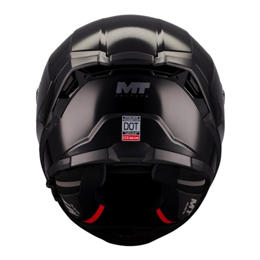 MT Thunder 4 SV FF118SV Pure A1 Parlak Siyah Full Face Motosiklet Kaskı