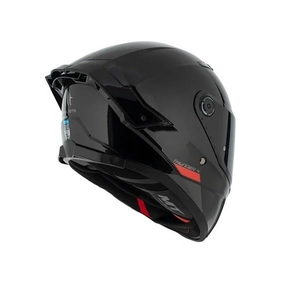 MT Thunder 4 SV FF118SV Solid A1 Gloss Siyah Full Face Motosiklet Kaskı