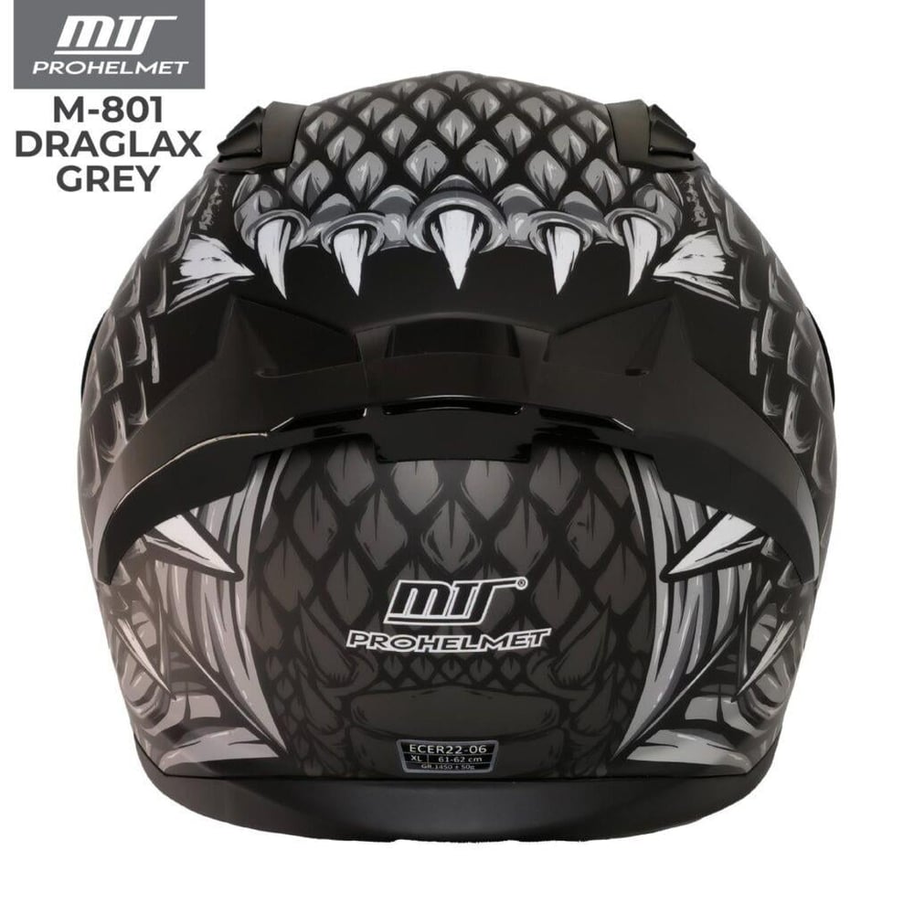 MTS 801 Draglax Grey Full Face Motosiklet Kaskı