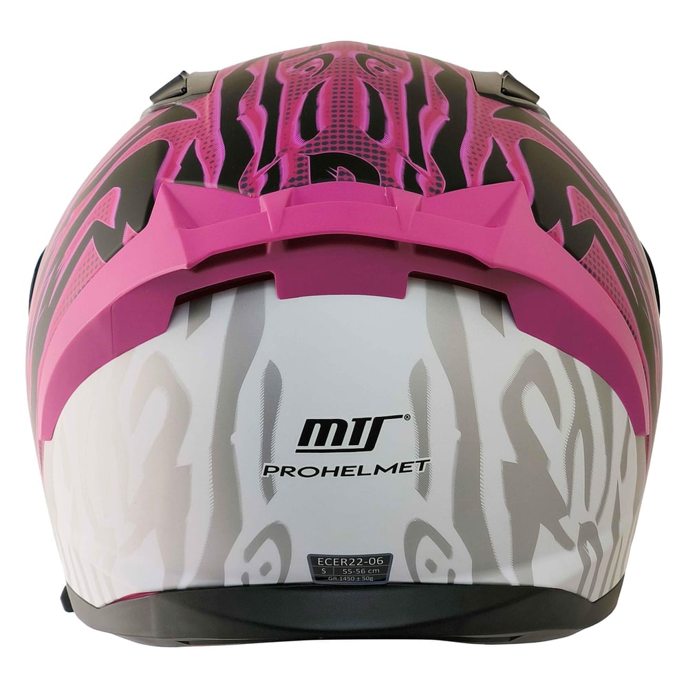 MTS 801 Leopar Pink Full Face Motosiklet Kaskı